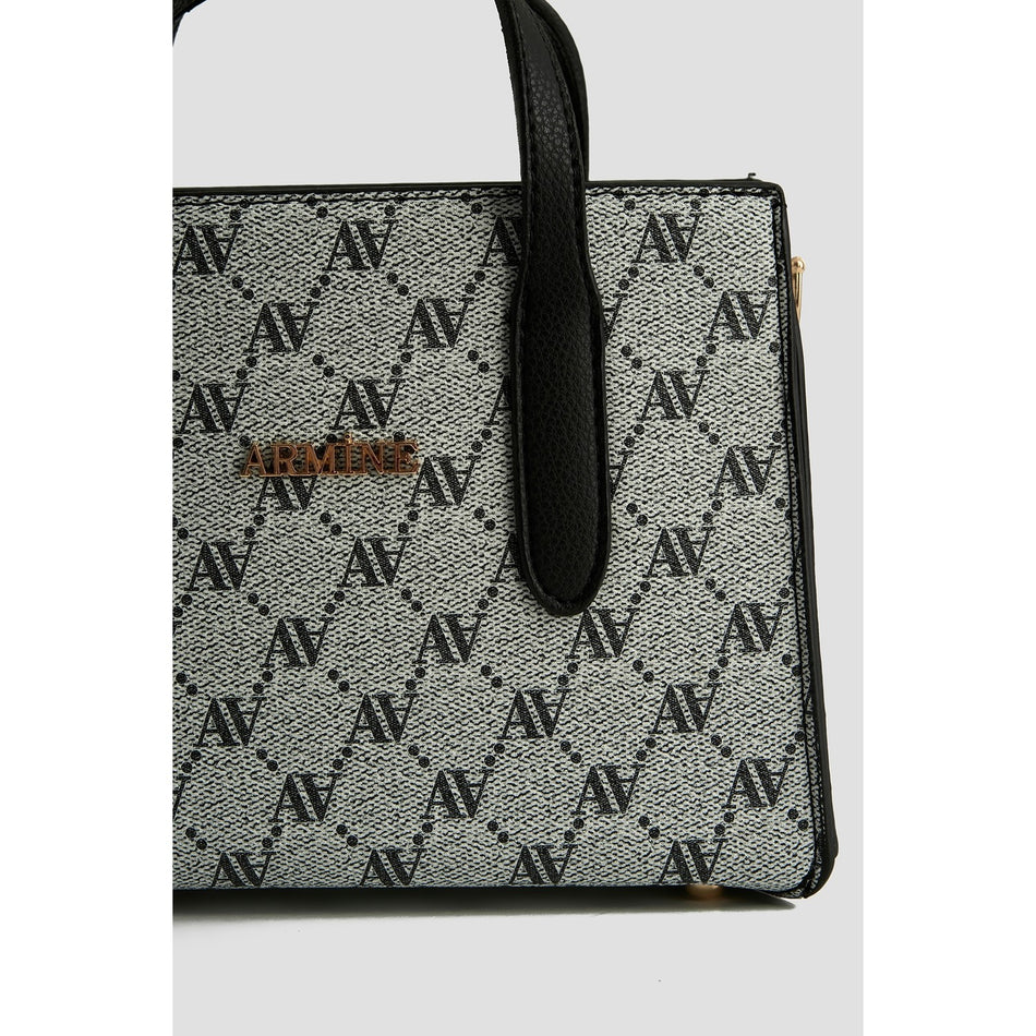 Armine Women's Polka Dot Bag, Grey: Ergonomic Design and Stylish Look for Everyday Use.