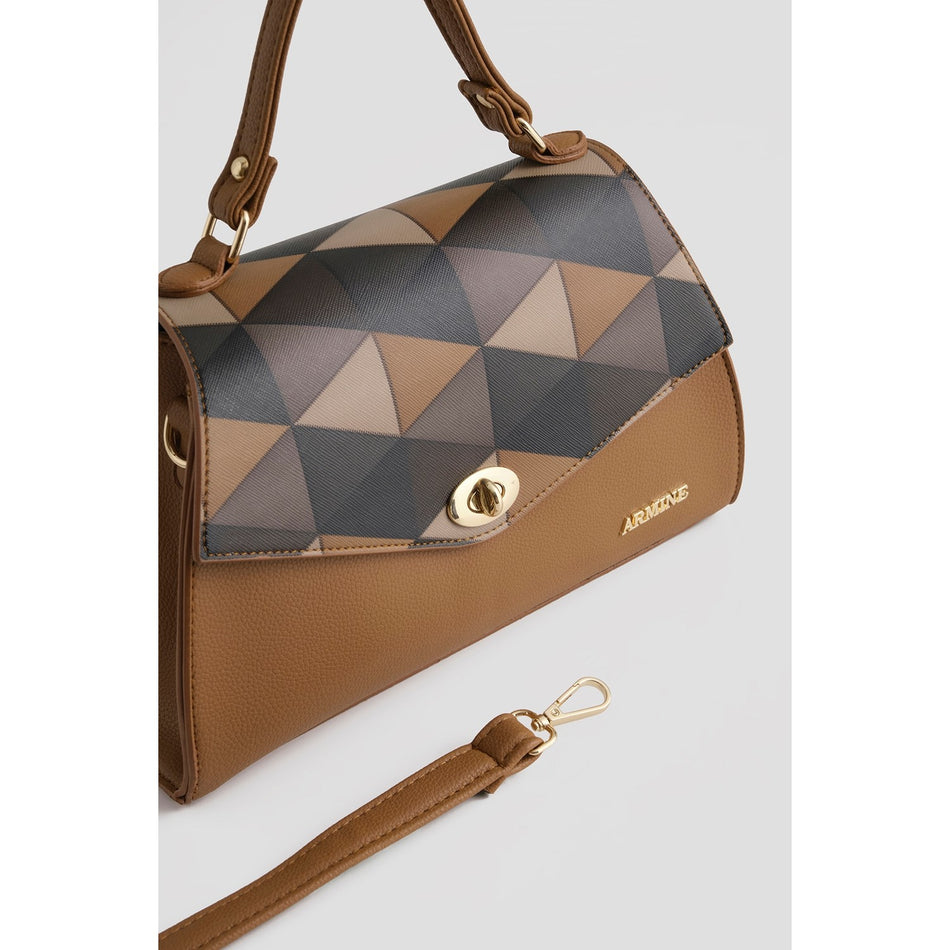 Armine Plaid Bag Tan Women's Handbag - MALLTURK