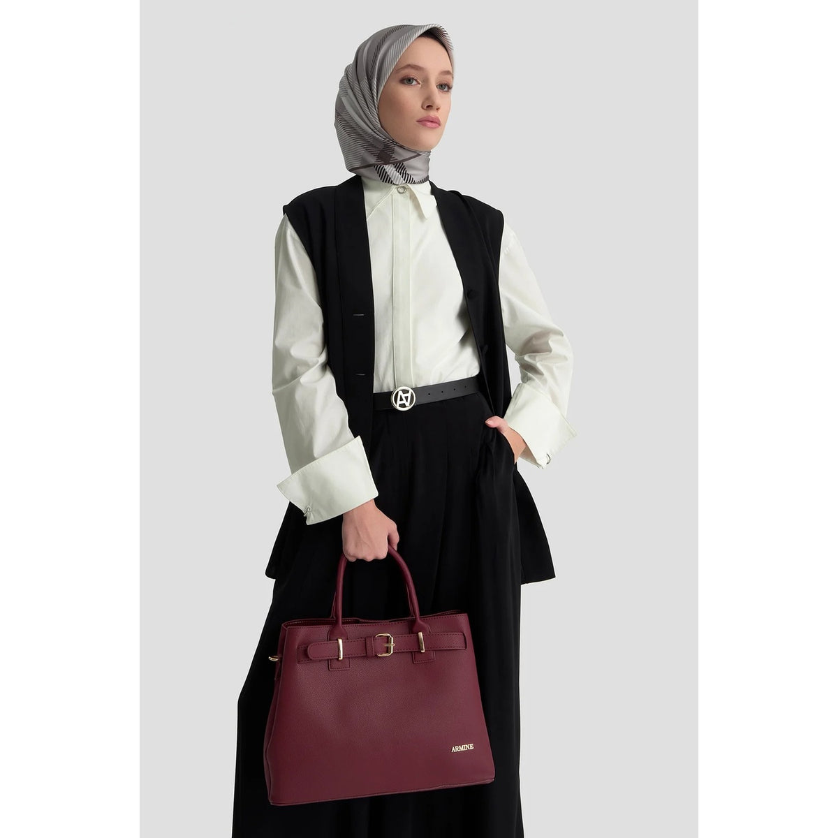 Armine Pia Bag Burgundy Women's Handbag - MALLTURK