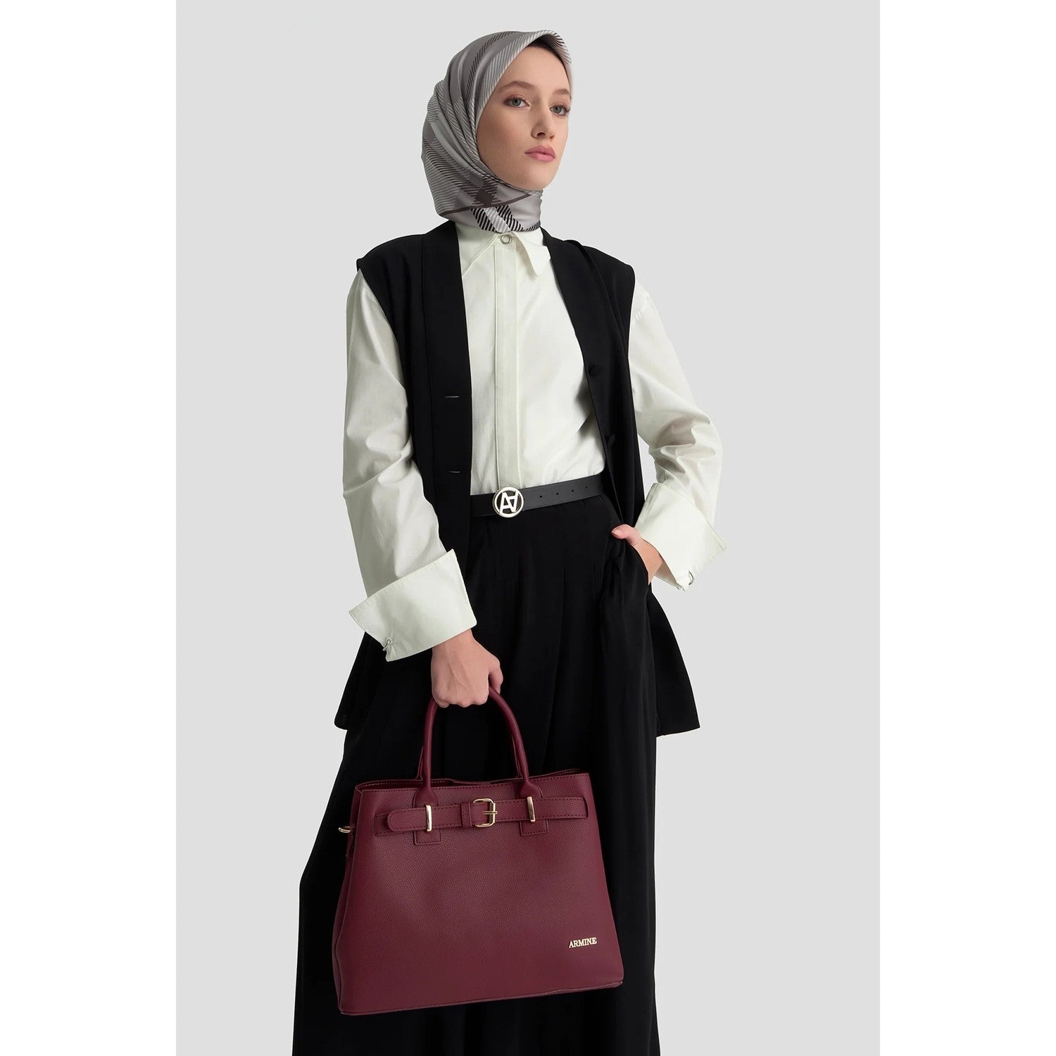 Armine Pia Bag Burgundy Women's Handbag - MALLTURK