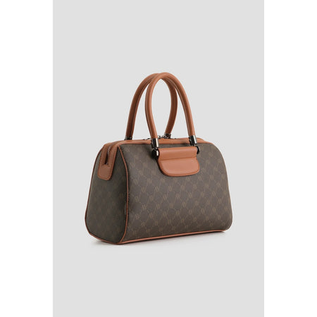 Armine Polka Dot Bag Brown Sophisticated Women's Bag - MALLTURK