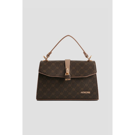 Armine Polka Dot Bag Brown Chic Women's Handbag - MALLTURK