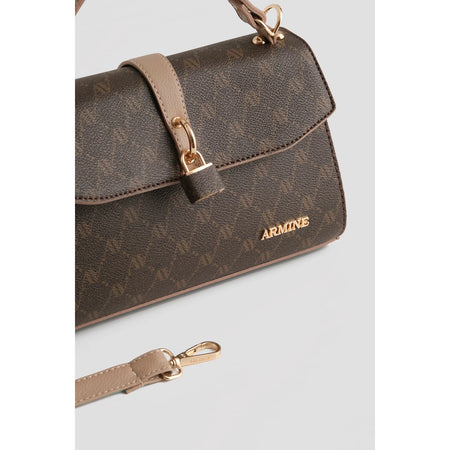 Armine Polka Dot Bag Brown Chic Women's Handbag - MALLTURK