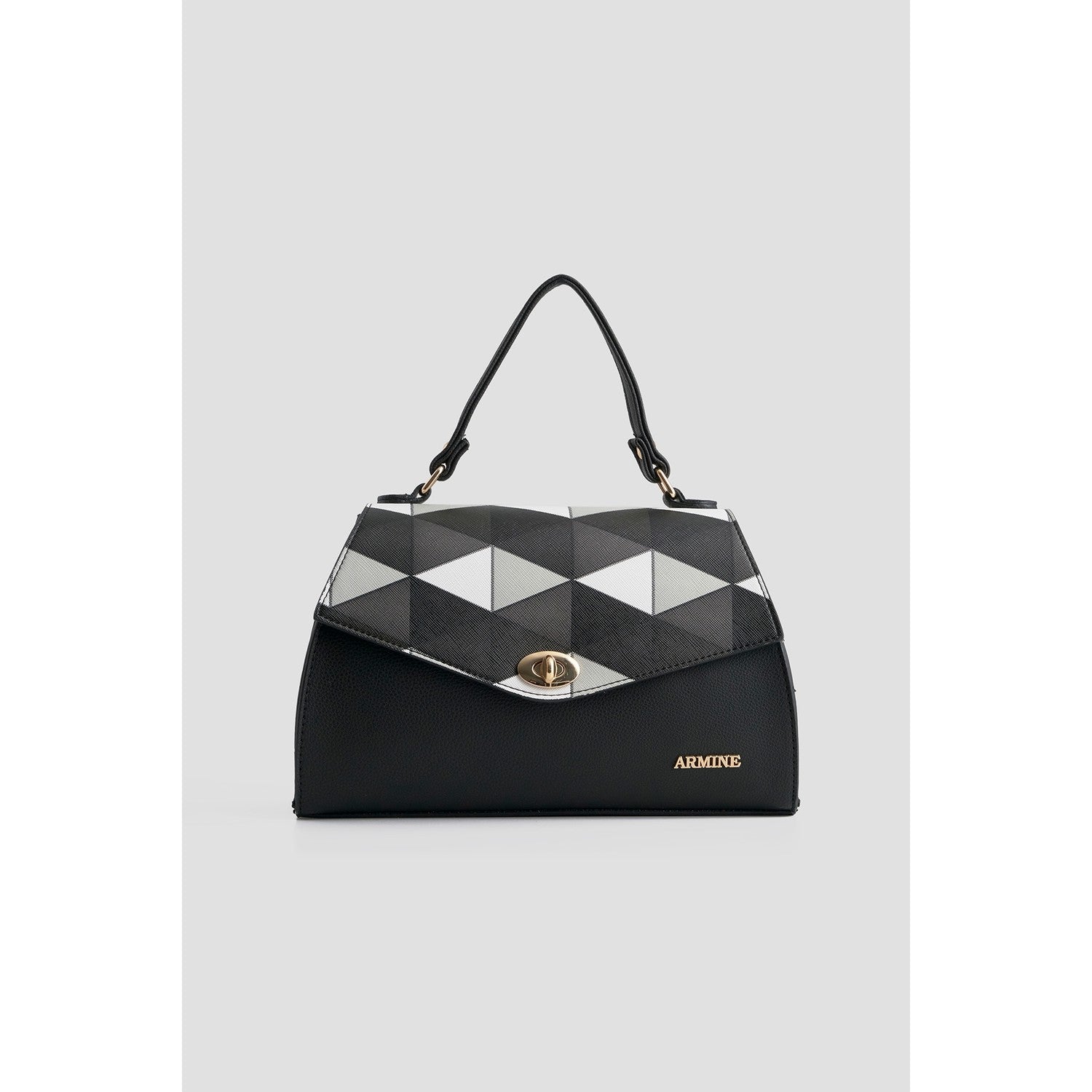 Armine Plaid Bag Black Stylish - MALLTURK