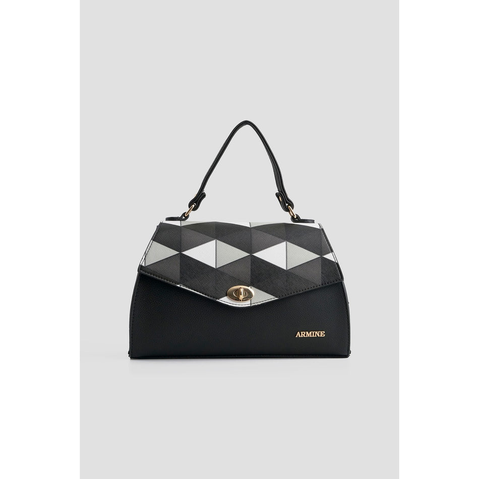 Armine Plaid Bag Black Stylish - MALLTURK