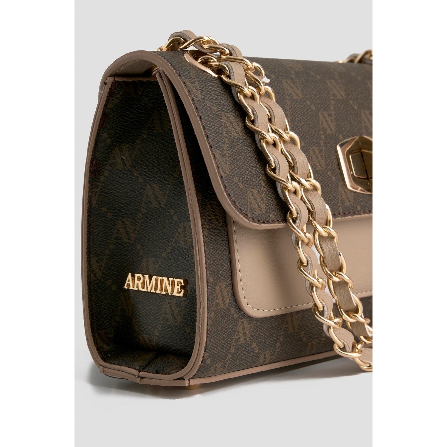 Armine Polka Dot Bag Brown Elegant - MALLTURK