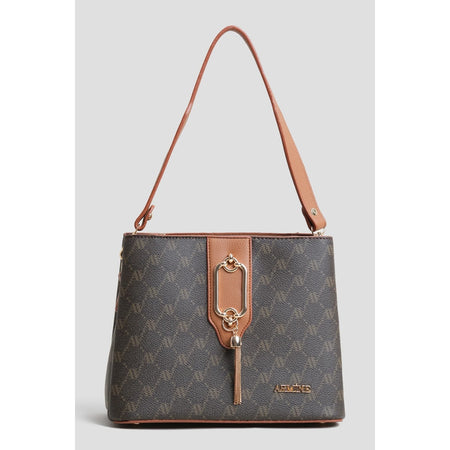 Armine Polka Dot Bag Brown Women's Handbag - MALLTURK