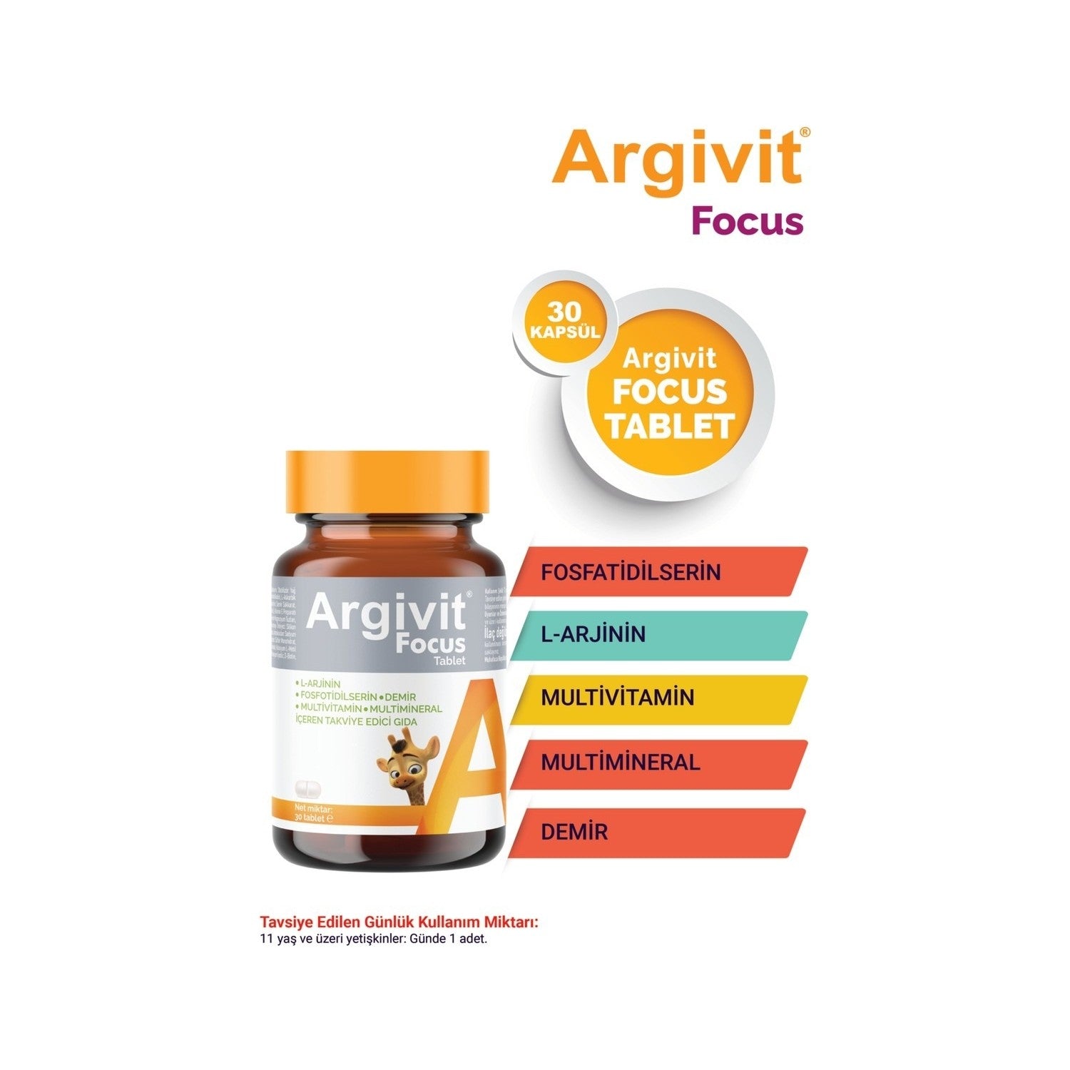 Argivit Focus 30 Tablet + Argivit Classic 30 Tablet (Ilac Kutusu With Gift) - MALLTURK