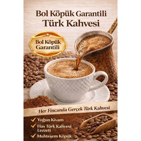 MuyBieno Coffee - MuyBieno Turkish Coffee with Plenty of Foam, 100% Arabica, intensely Flavored Traditional Turkish Coffee, 250g - MALLTURK