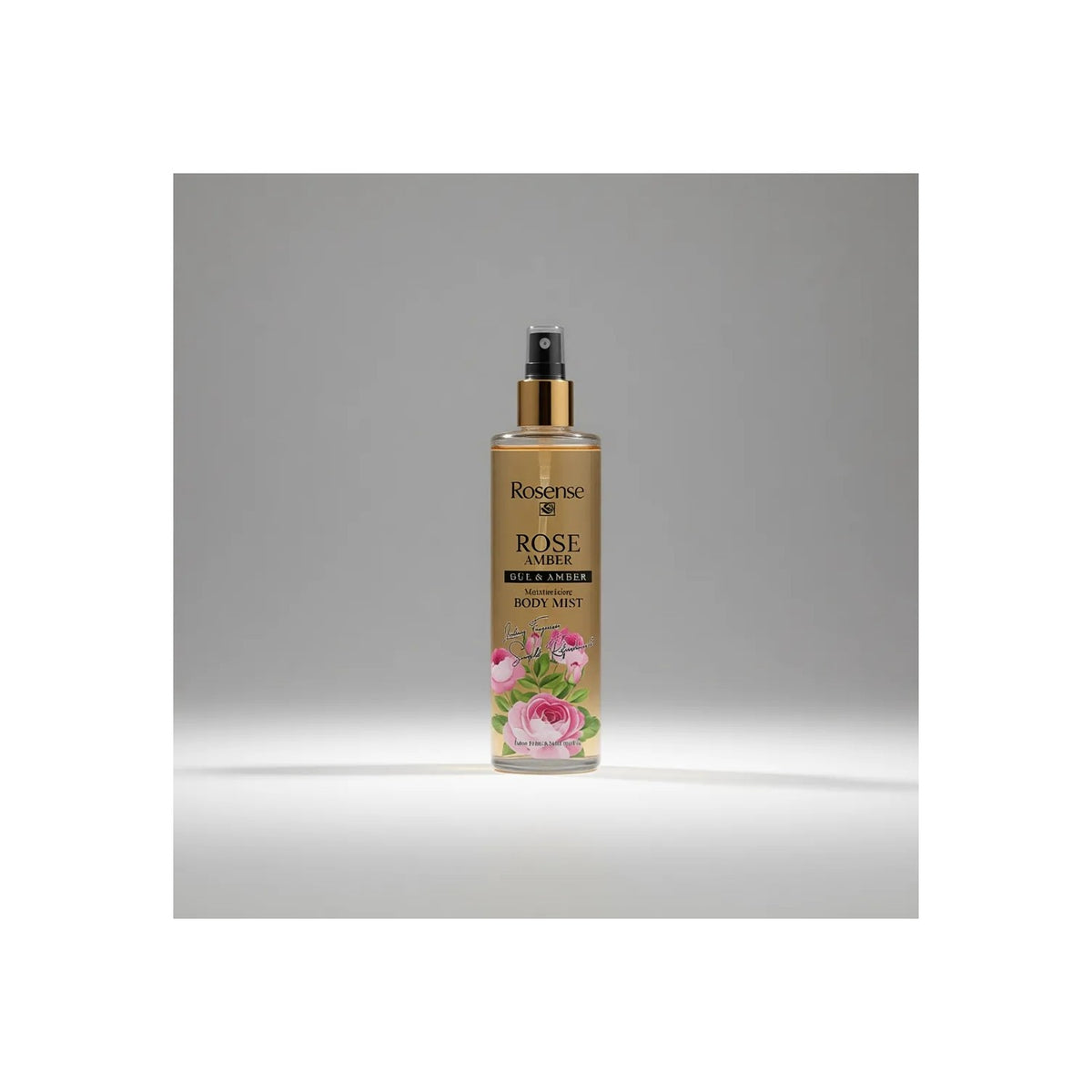 Rosense Body Spray Amber & Rose 4-Piece Set Refreshing Fragrance Volume for Women - MALLTURK