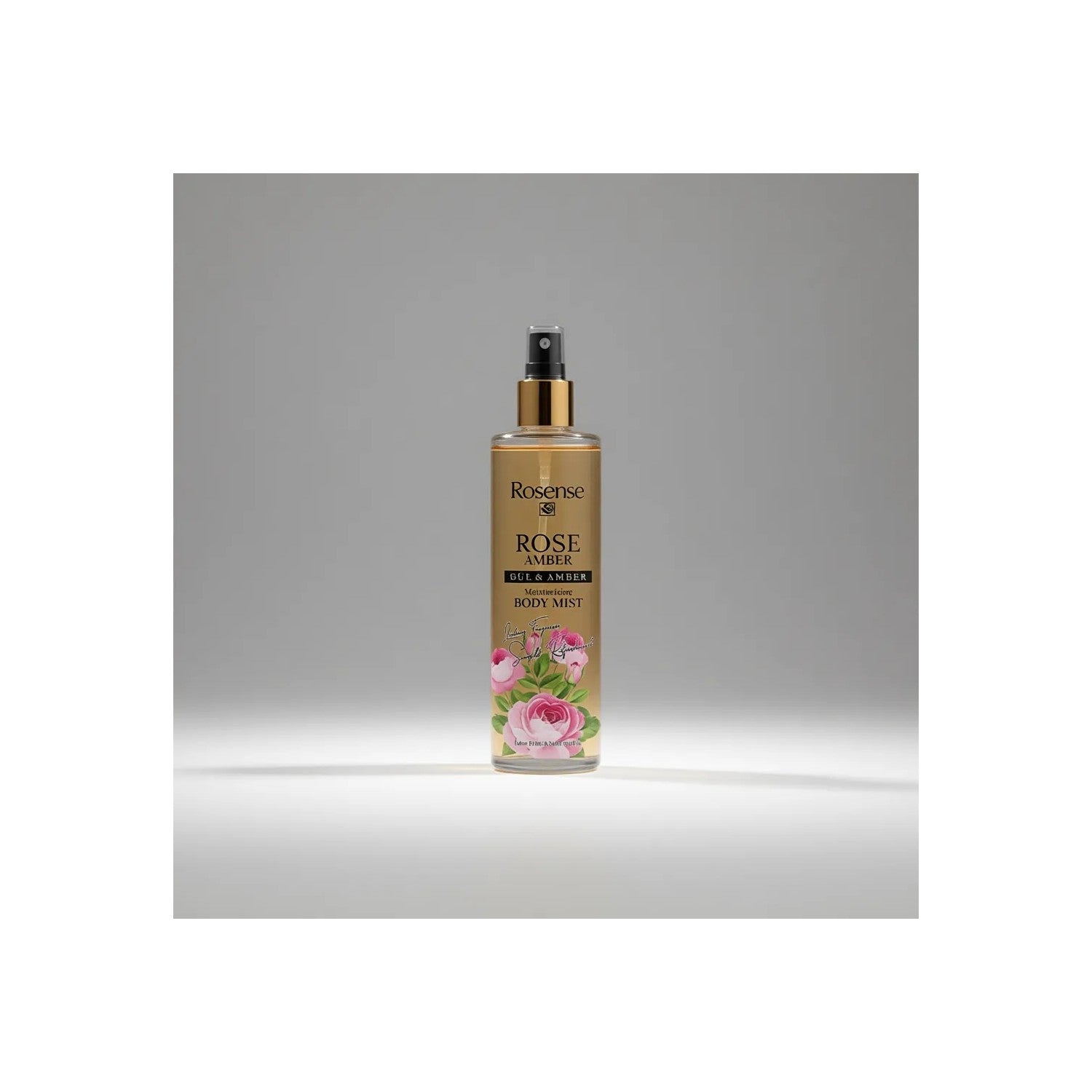 Rosense Body Spray Amber & Rose 4-Piece Set Refreshing Fragrance Volume for Women - MALLTURK