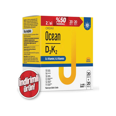 Orzax Ocean D3K2 Drops 20 ml + Ikincisi %50 Indirimli - MALLTURK