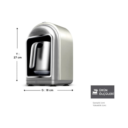 Karaca x Refika Hatir Mod Milk-Based Turkish Coffee Maker, Swiss Cream - MALLTURK