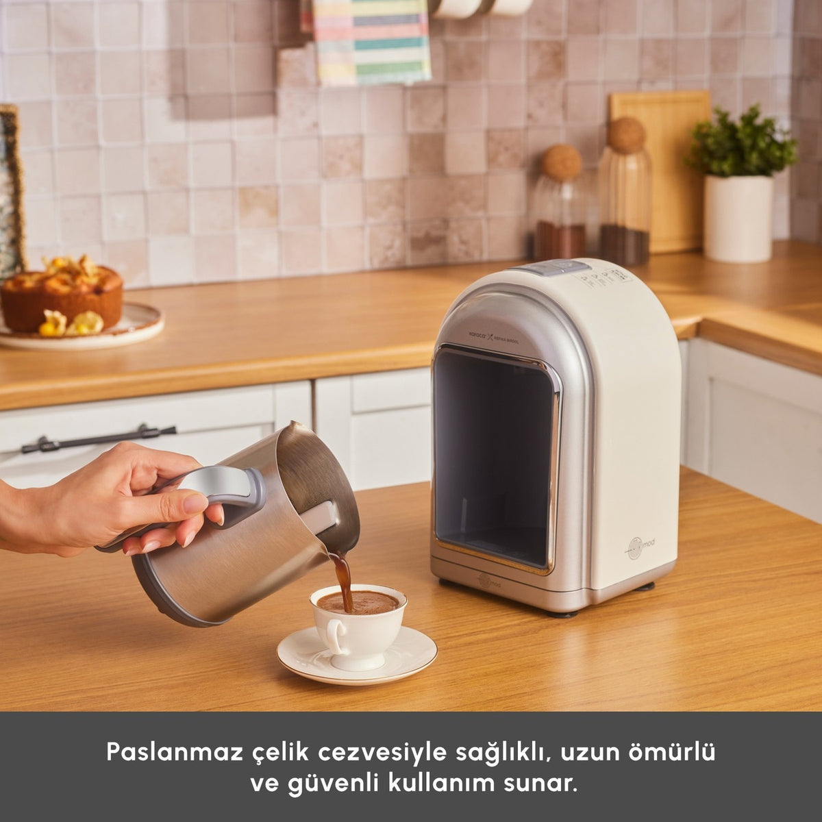 Karaca x Refika Hatir Mod Milk-Based Turkish Coffee Maker, Swiss Cream - MALLTURK