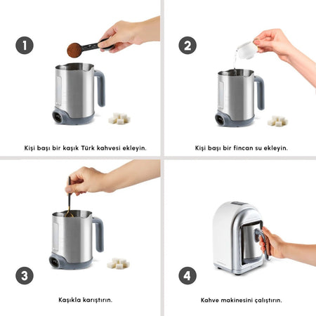 Karaca x Refika Hatir Mod Milk-Based Turkish Coffee Maker, Swiss Cream - MALLTURK