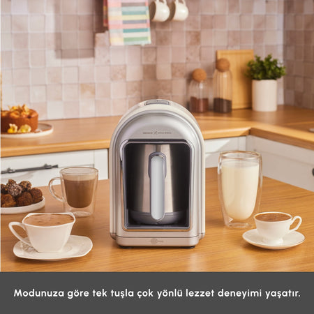 Karaca x Refika Hatir Mod Milk-Based Turkish Coffee Maker, Swiss Cream - MALLTURK