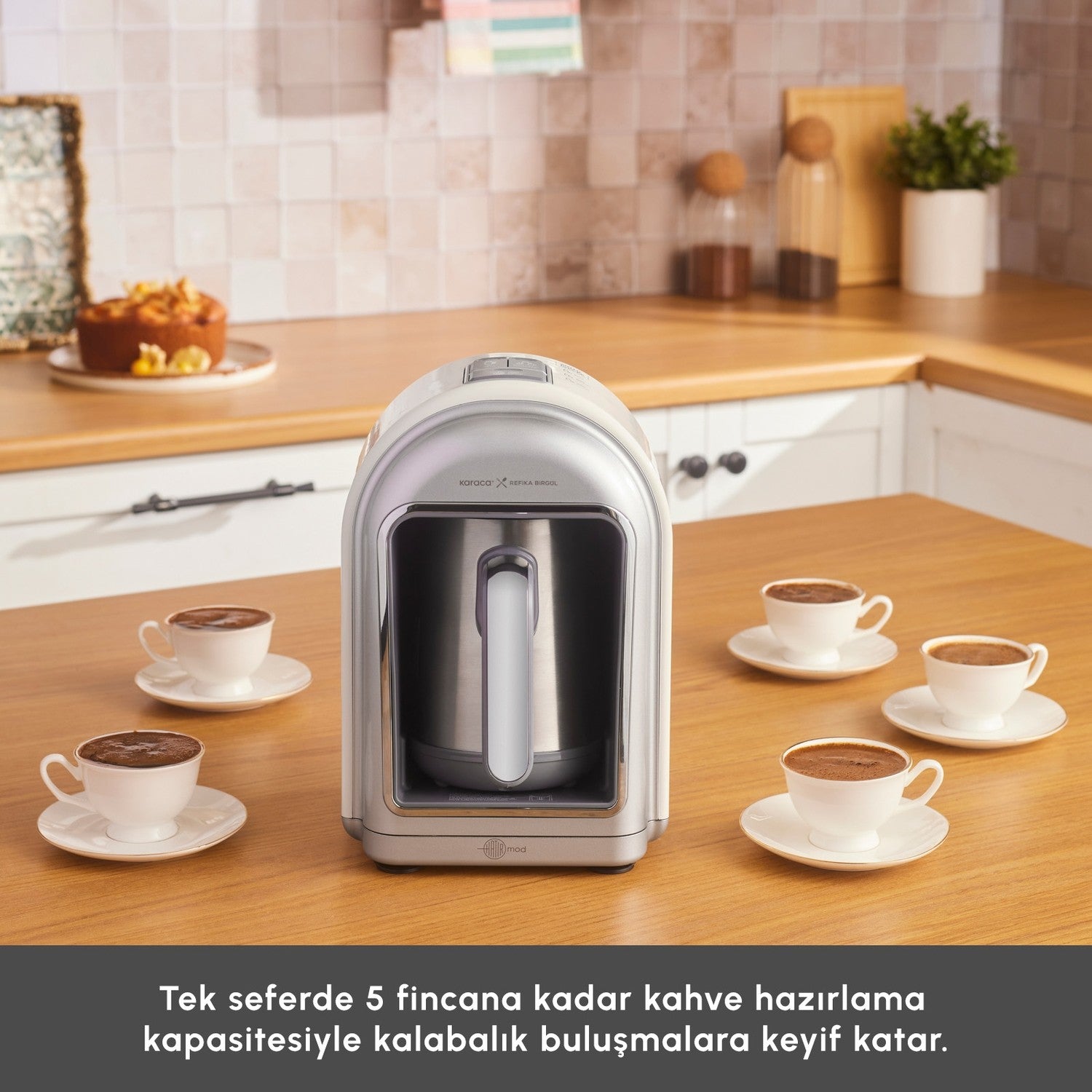 Karaca x Refika Hatir Mod Milk-Based Turkish Coffee Maker, Swiss Cream - MALLTURK