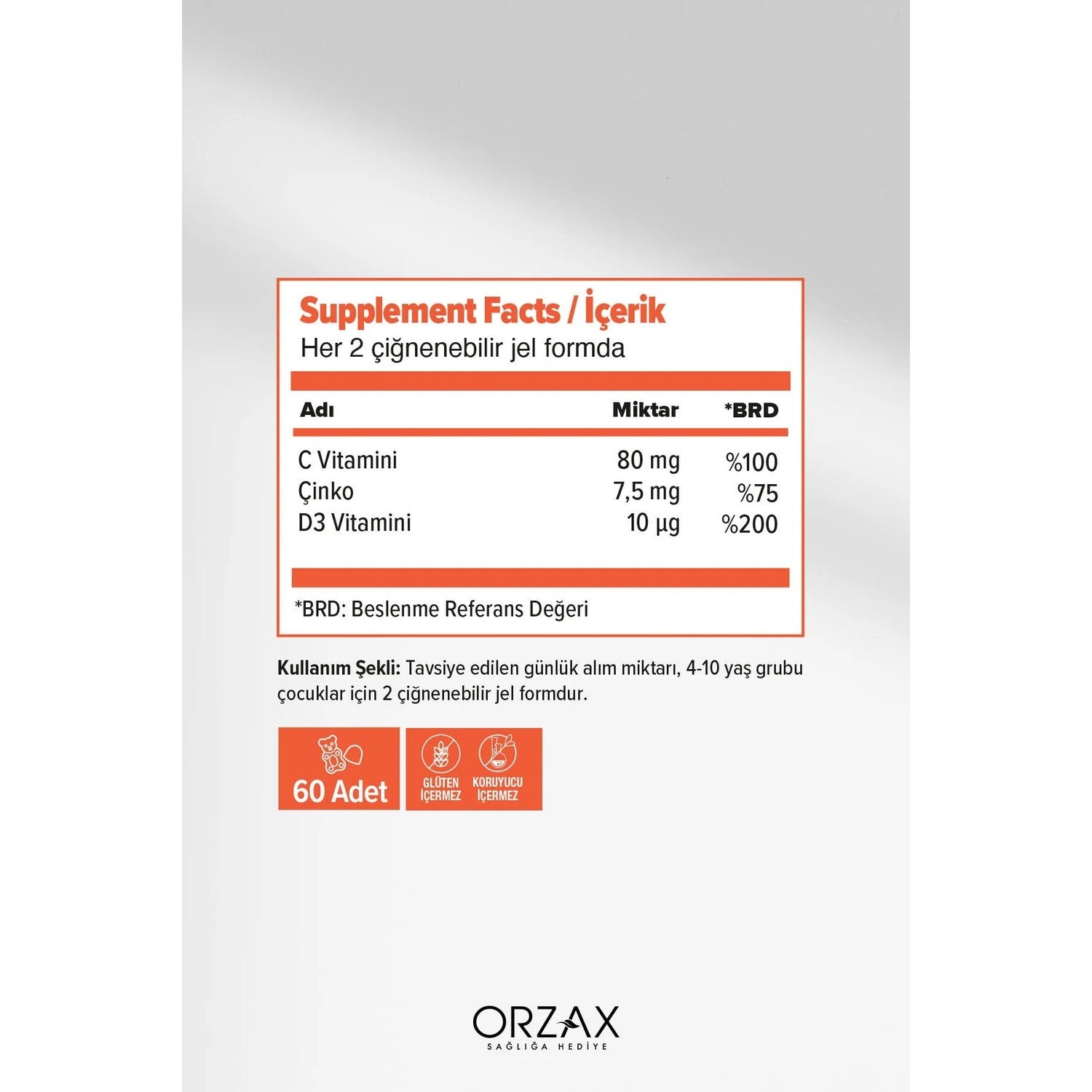 Orzax Ocean Smart Gummies Defence 60 Pieces Cignenebilir Jel Form - MALLTURK