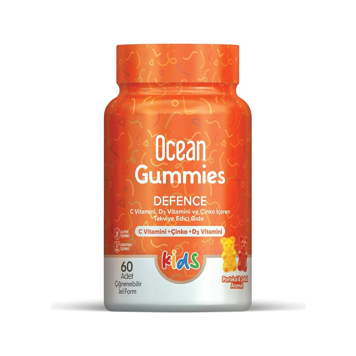 Orzax Ocean Smart Gummies Defence 60 Pieces Cignenebilir Jel Form - MALLTURK