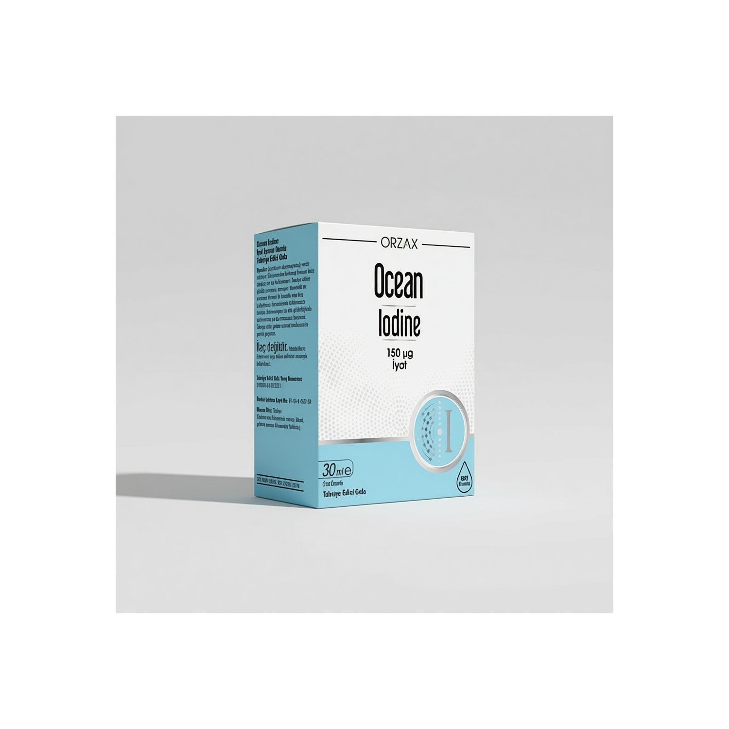 Orzax Ocean Iodine 150 mg Iyot Dietary Supplement 30 ml Turkey Origin Drops Formda - MALLTURK