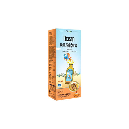Orzax Ocean Fish Oil Orange Flavor Syrup 150 ml - MALLTURK