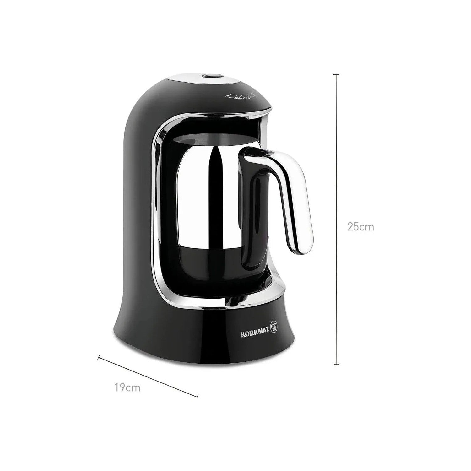 Korkmaz Kahvekolik Automatic Coffee Maker, Black, 4-Cup Capacity - MALLTURK