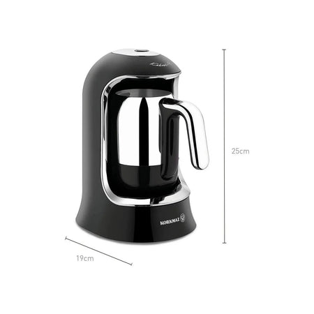 Korkmaz Kahvekolik Automatic Coffee Maker, Black, 4-Cup Capacity - MALLTURK