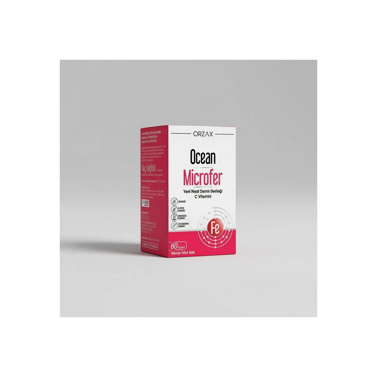 Orzax Ocean Microfer 60 Capsule Yeni Nesil Iron Support and C Vitamin with Dietary Supplement - MALLTURK