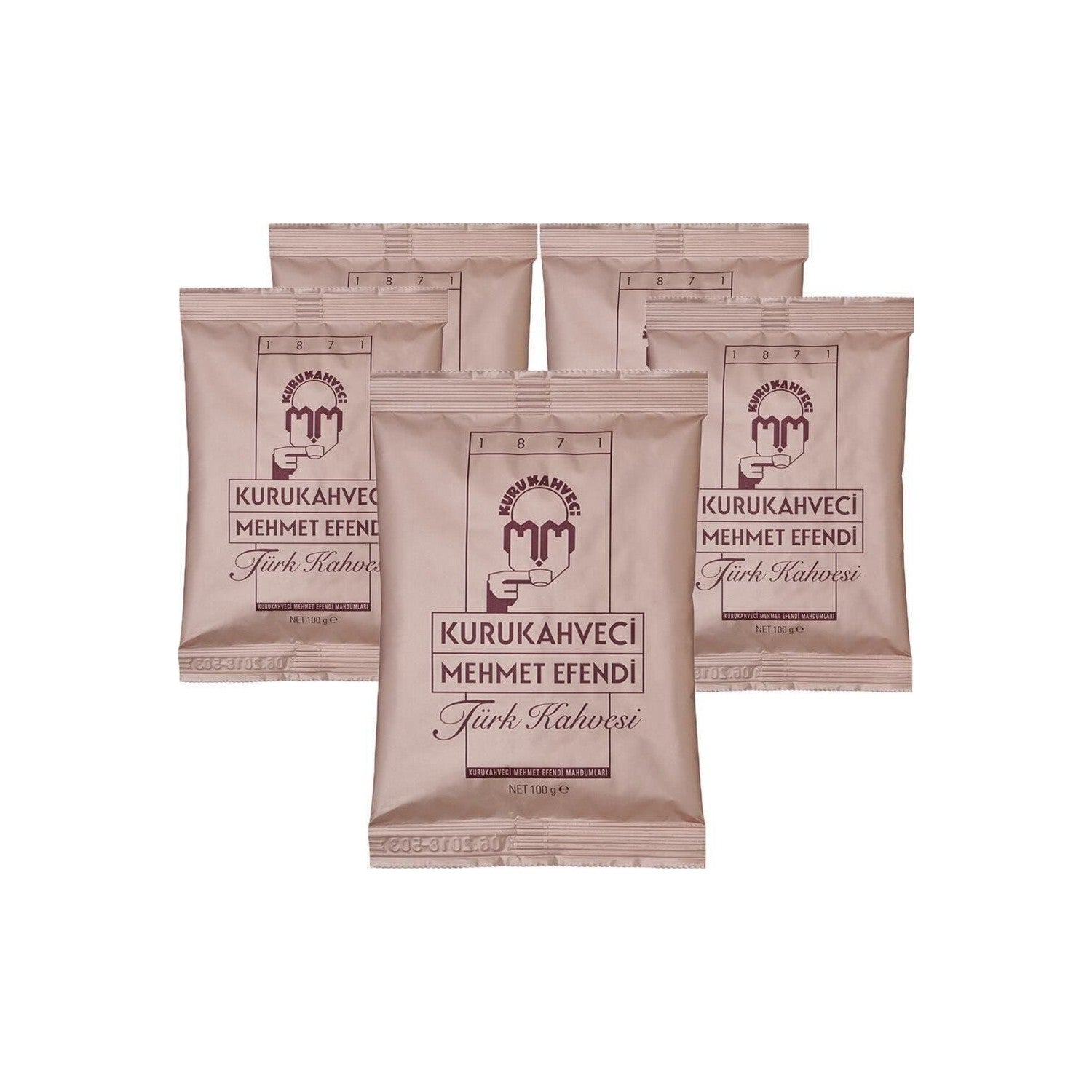 Kurukahveci Mehmet Efendi - Mehmet Efendi 500 gr (5 pack) Ground Turkish Coffee, Origin: Turkiye, Caffeinated, intense Aroma. - MALLTURK