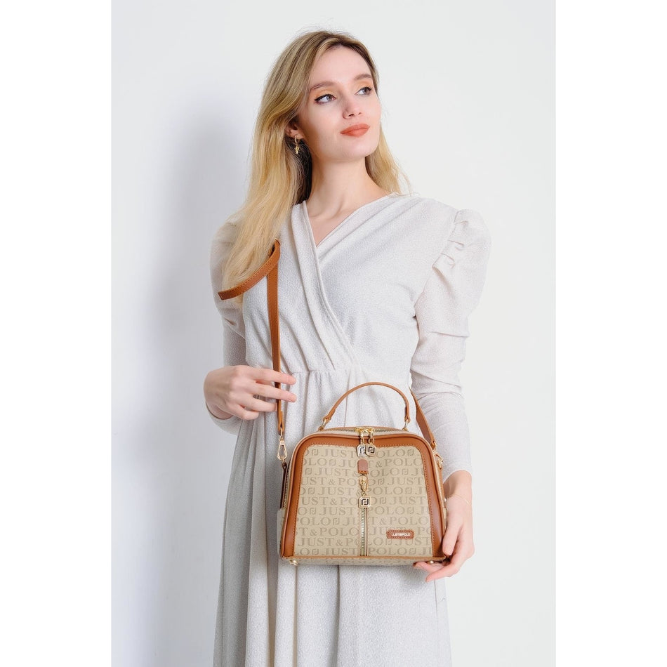 Just Polo Women's Shoulder Bag in Honey Color: Stylish Look and Ergonomic Design - MALLTURK