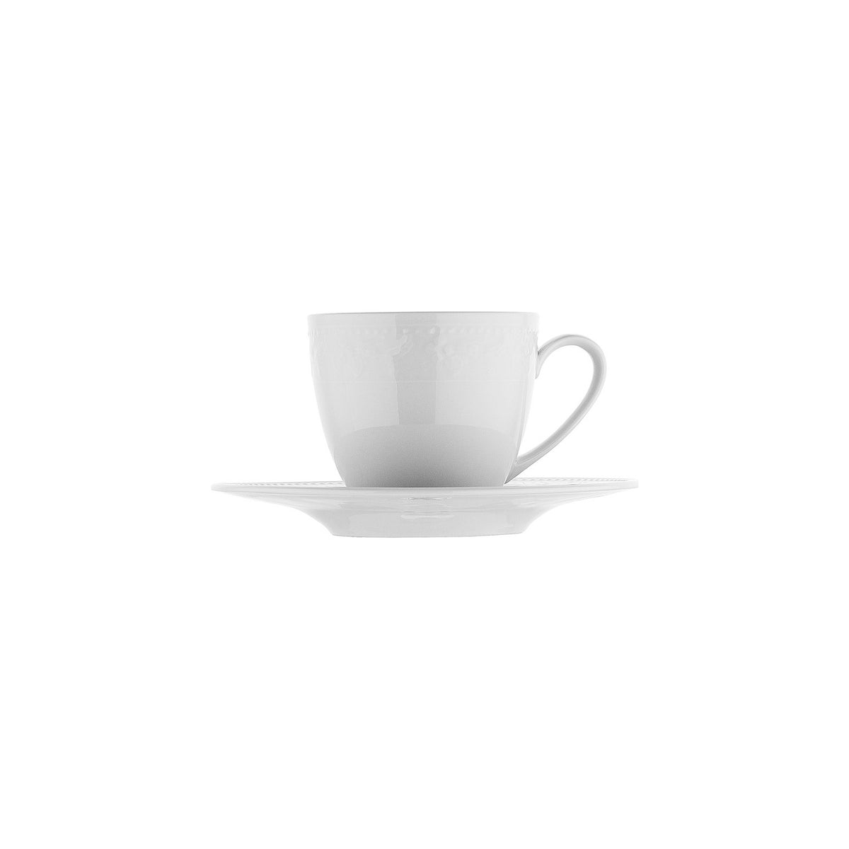 Kutahya Porselen Silvia 12-Piece Turkish Coffee Cup Set, White, for 6 - MALLTURK
