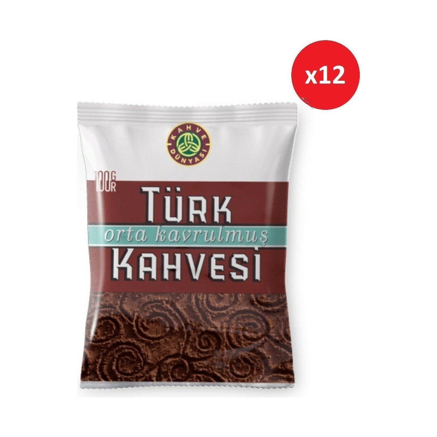 Kahve Dunyasi 12-Pack Medium Roast Turkish Coffee 100 gr - MALLTURK