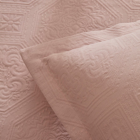 Karaca Home Oriana Double Bedspread Set, Powder Pink - MALLTURK