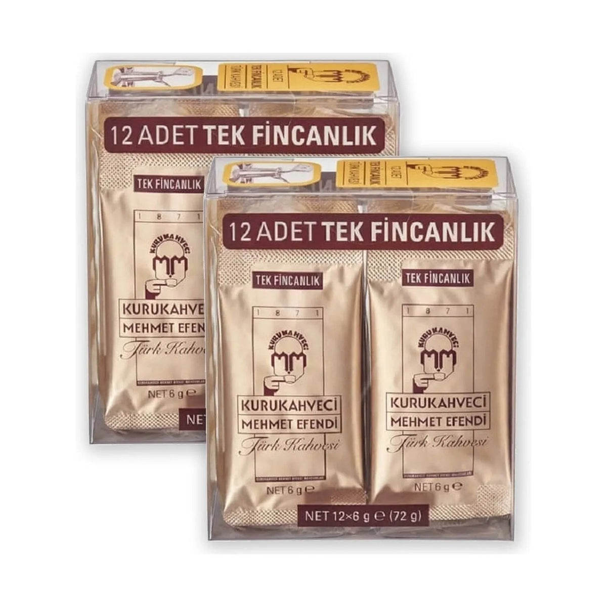Kurukahveci Mehmet Efendi Turkish Coffee 12 Single-Serve Packs - MALLTURK