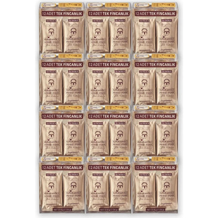 Kurukahveci Mehmet Efendi Turkish Coffee 12 Single-Serve Packs - MALLTURK