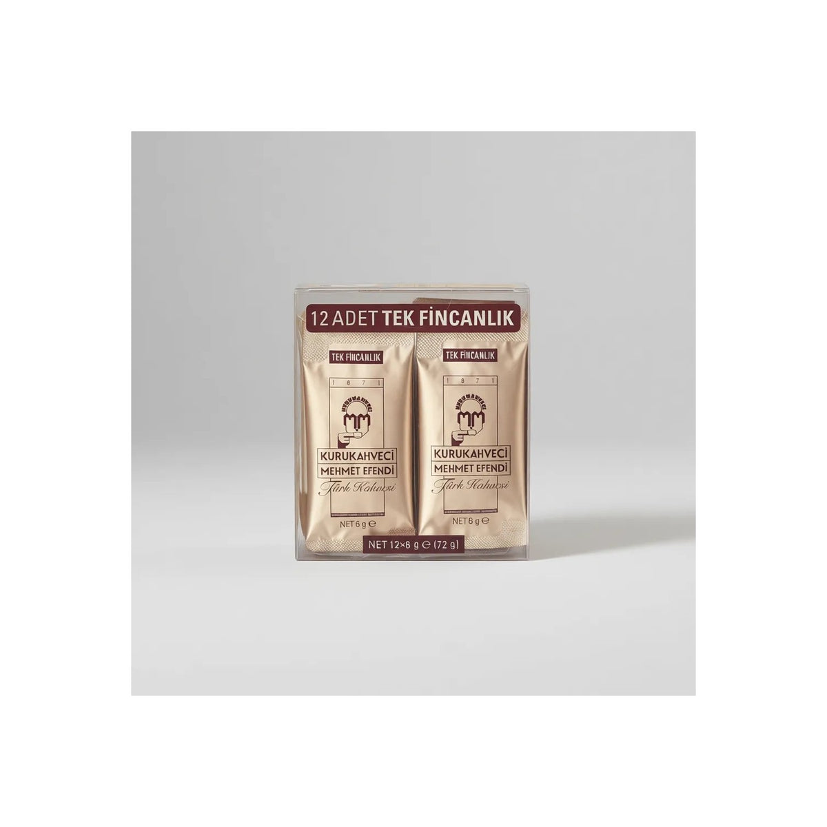 Kurukahveci Mehmet Efendi Turkish Coffee 12 Single-Serve Packs - MALLTURK