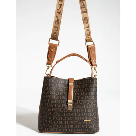 Just Polo Women's Hand and Shoulder Bag 2055 Brown Tan Stylish Look for Everyday Use - MALLTURK
