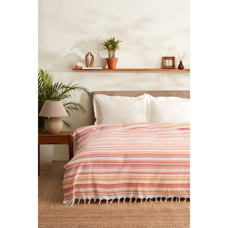Karaca Home Montre Double Pique Pestemal Orange - MALLTURK