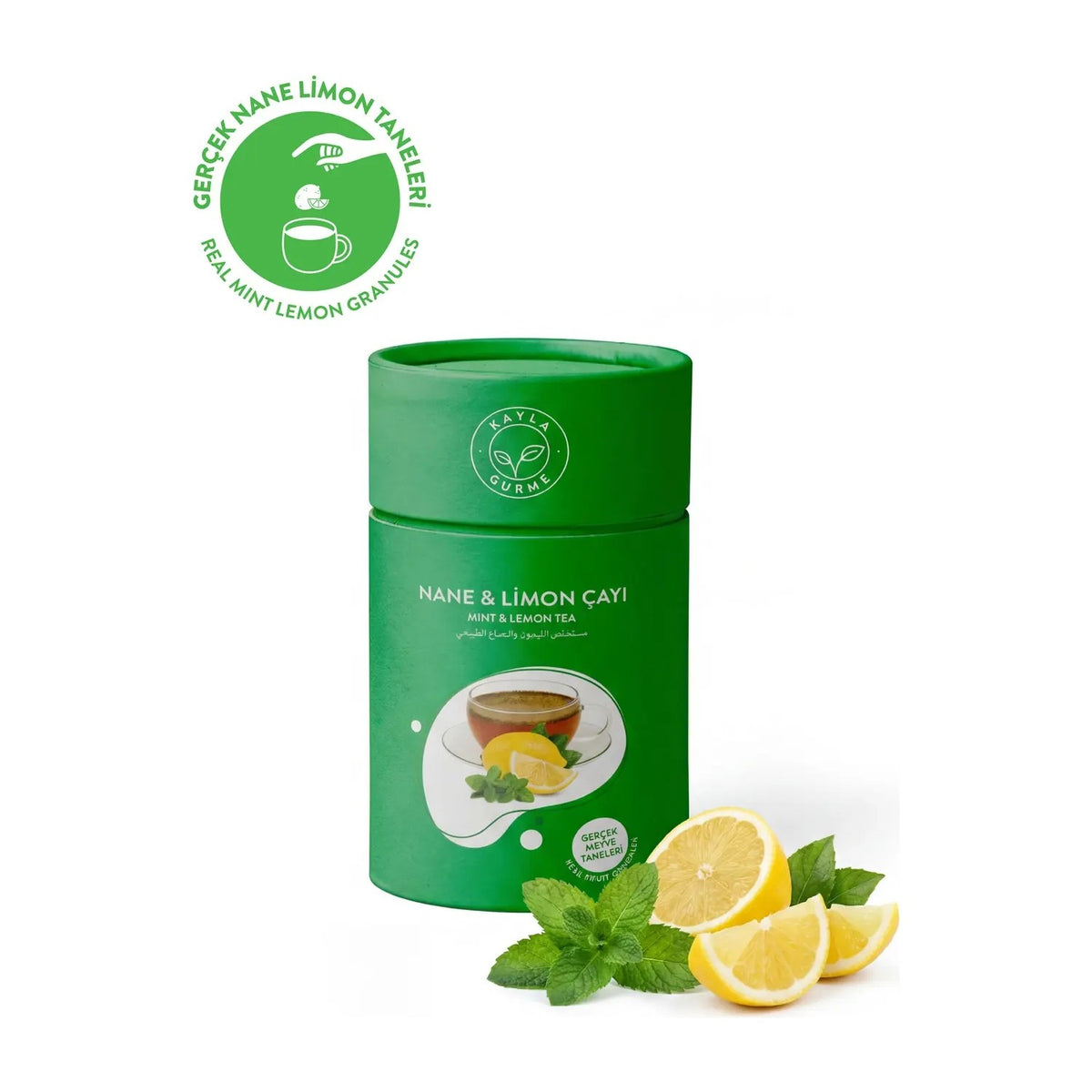 Kayla Gurme mint lemon tea - Gercek mint lemon fruit Taneli - 175 g - MALLTURK