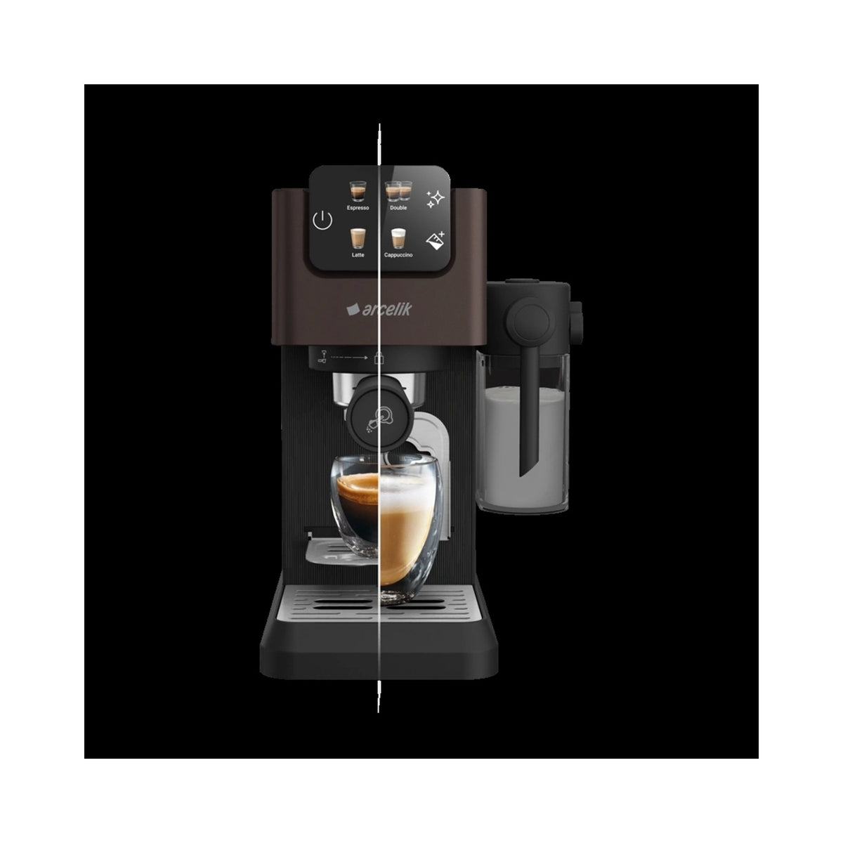 Arcelik EM 6450 Imperium Barista 1600 W Semi-Automatic Capsule Espresso Machine - MALLTURK