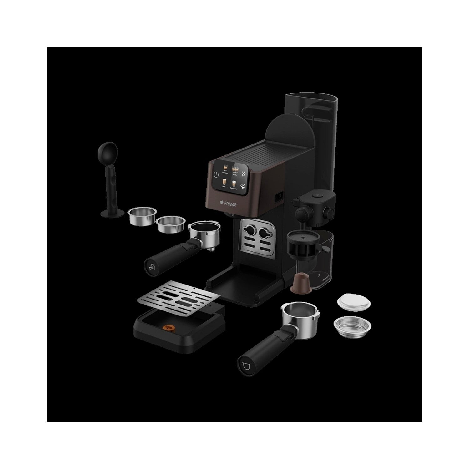 Arcelik EM 6450 Imperium Barista 1600 W Semi-Automatic Capsule Espresso Machine - MALLTURK