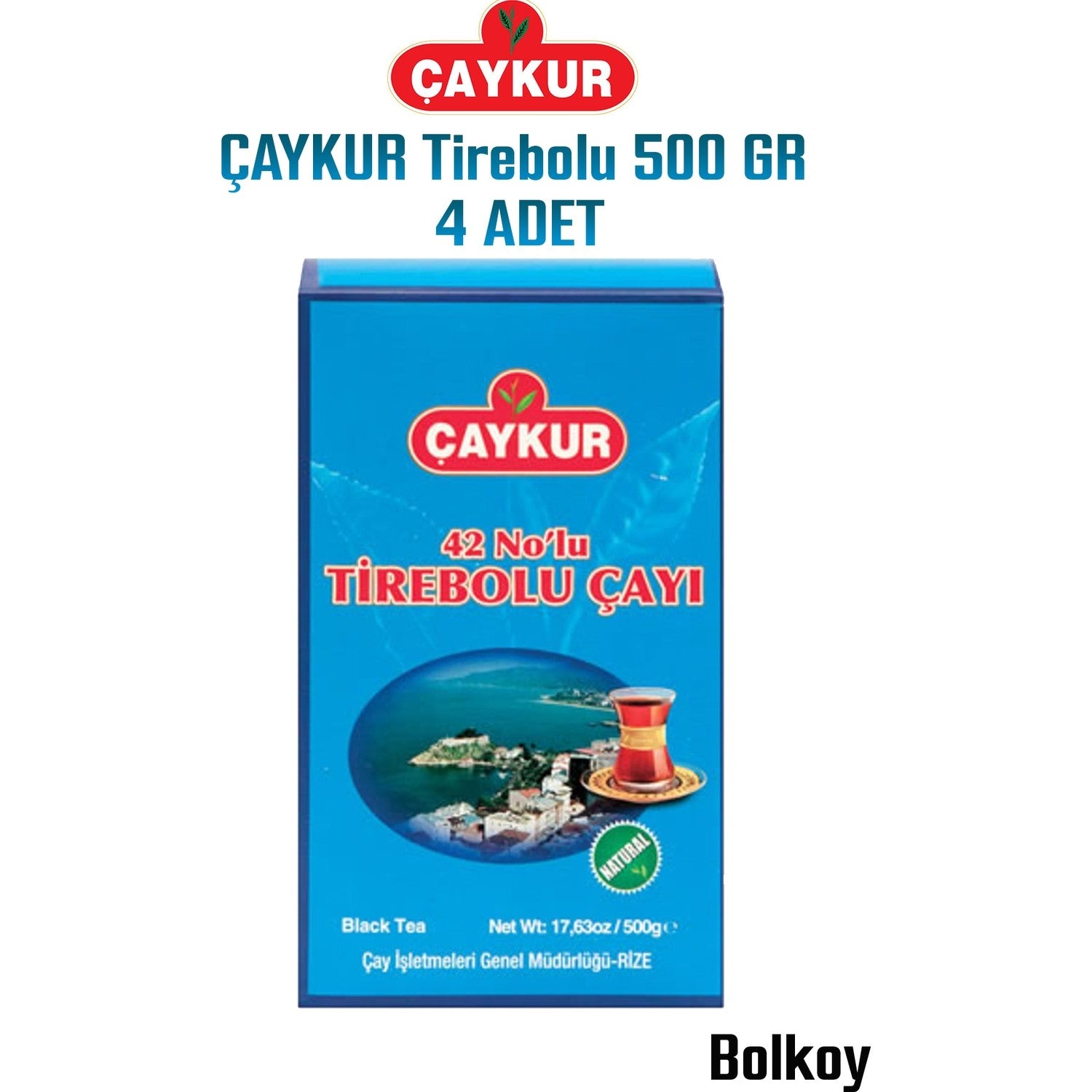 Caykur 42 Nolu Tirebolu black tea 500 g x 4 natural and intense aroma with Karadeniz Lezzeti - MALLTURK