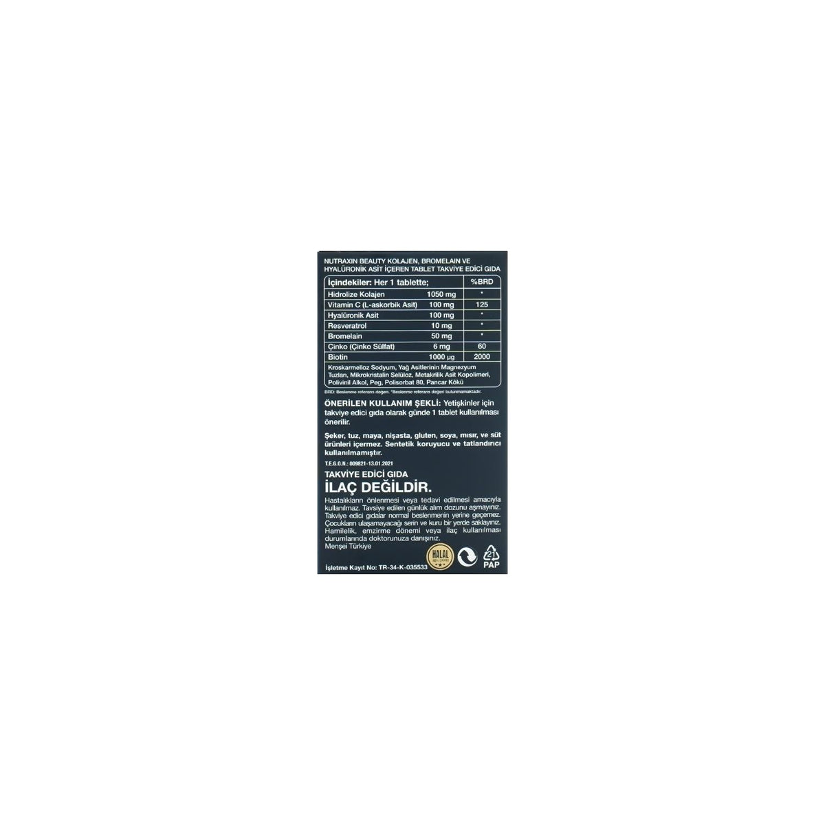 Nutraxin Collagen 30 Tablet - MALLTURK