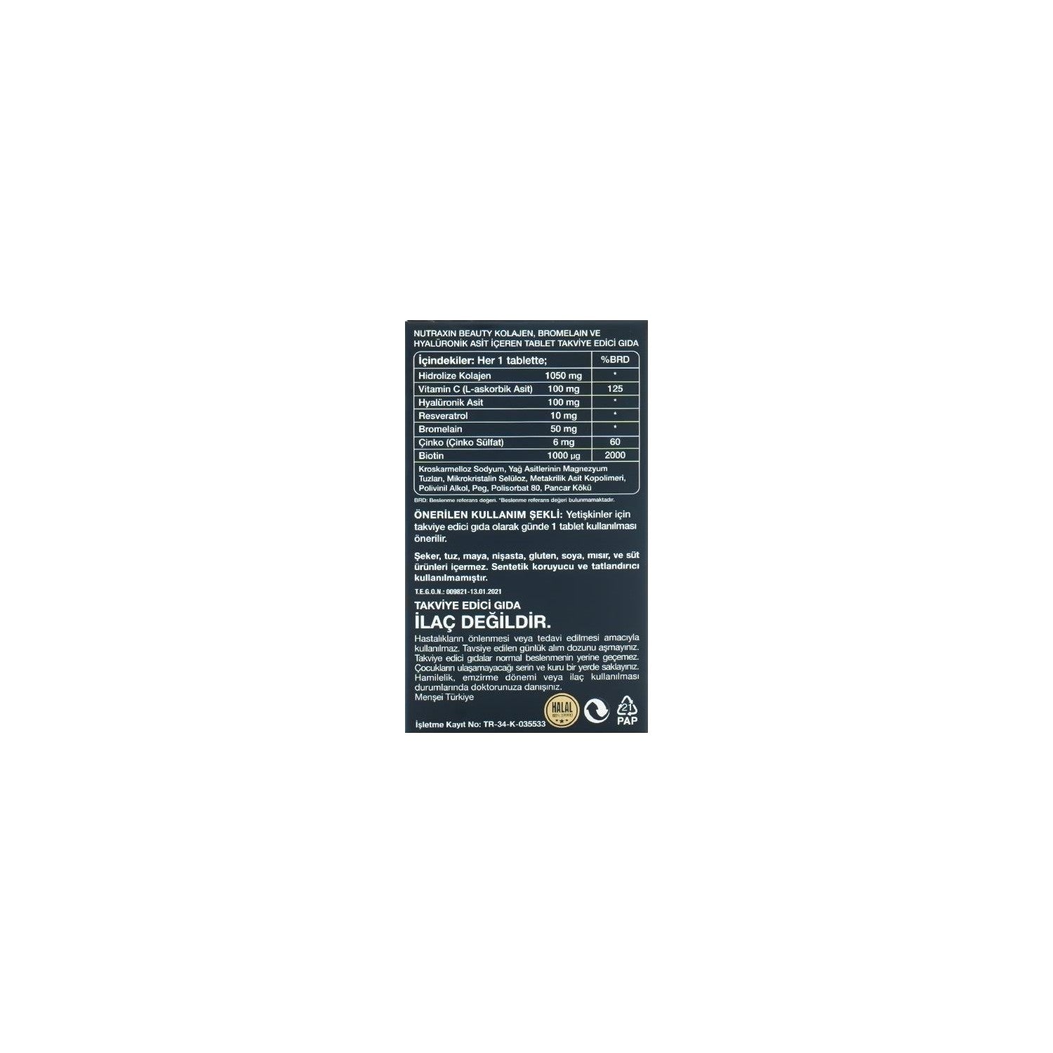 Nutraxin Collagen 30 Tablet - MALLTURK