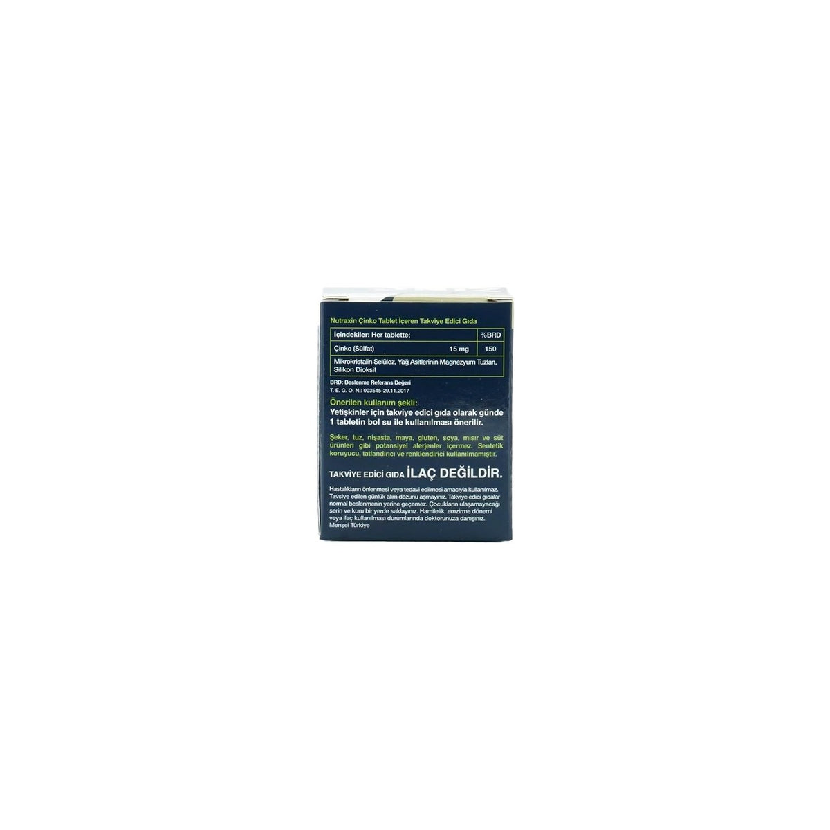Nutraxin Zinc 15 Mg 100 Tablet - MALLTURK