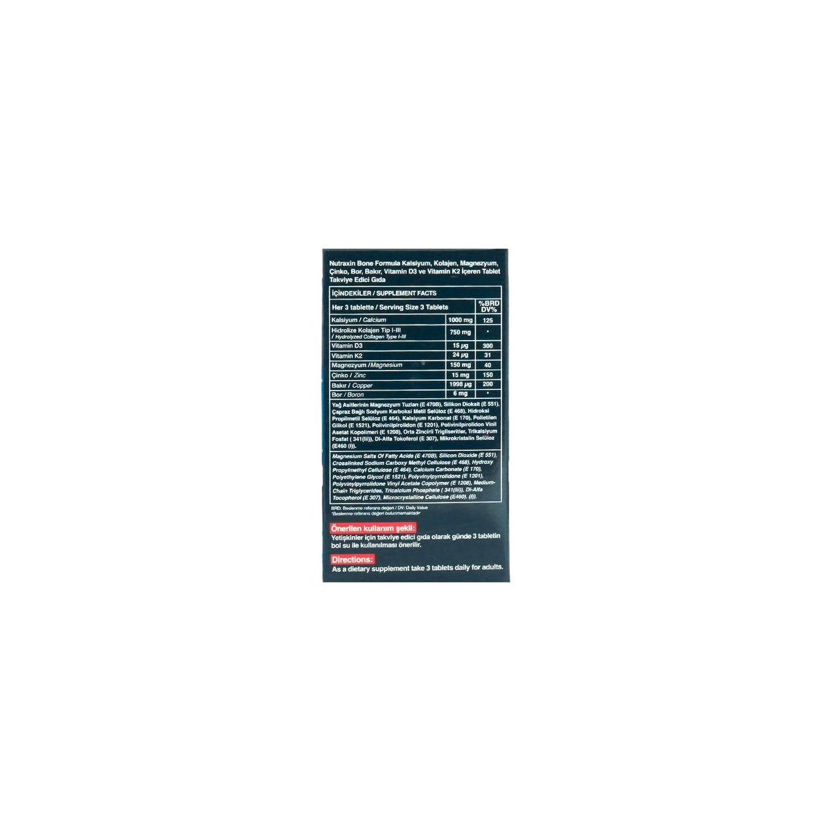Nutraxin B-One Formula 90 Tablet - MALLTURK