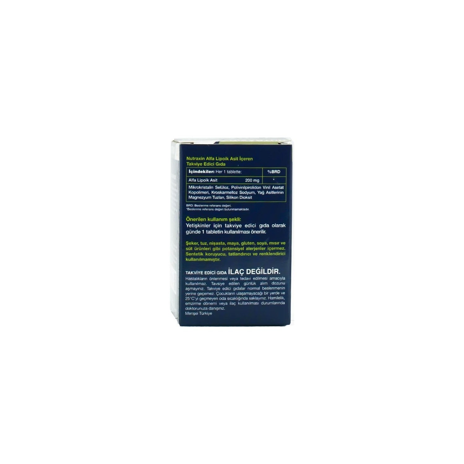 Nutraxin Alpha Lipoic Acid 200 Mg 60 Tablet - MALLTURK