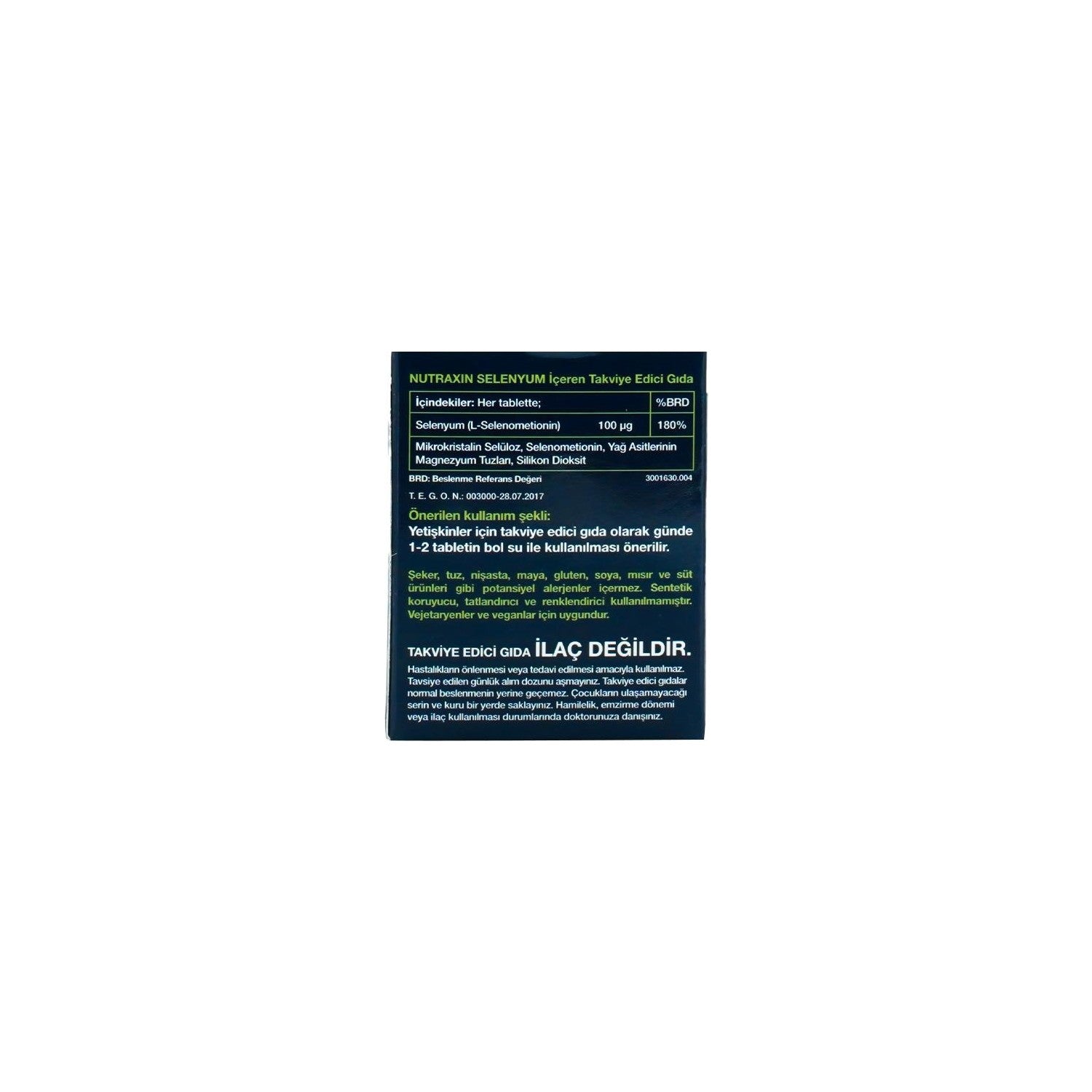 Nutraxin Selenium 100 Mcg 100 Tablet - MALLTURK