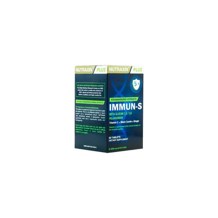 Nutraxin Immun-S 60 Tablet | Beta-Glukan + Afrika Sardunyasi + Corek Otu + Zencefil + C Vitamin - MALLTURK