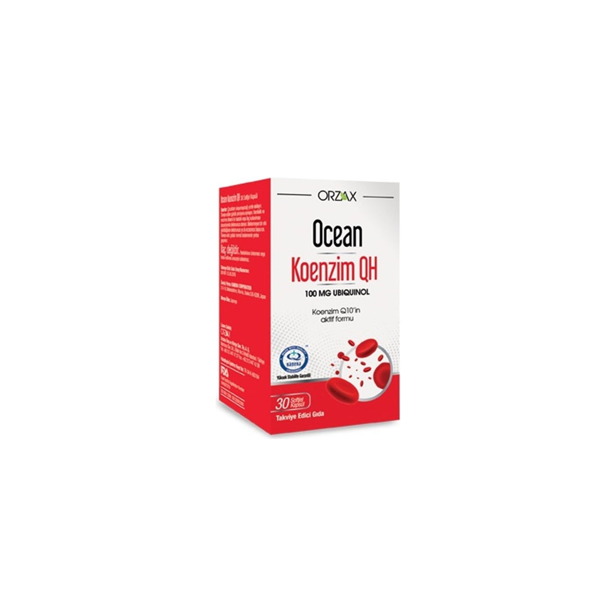Orzax Ocean Koenzim QH 100 mg Ubikinol 30 Softgel Capsule - MALLTURK